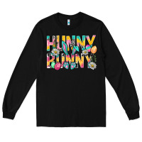 Black Hunny Bunny Easter Long Sleeve Tee - BundleAndBundleShop