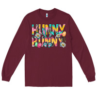 Burgundy Hunny Bunny Easter Long Sleeve Tee - BundleAndBundleShop