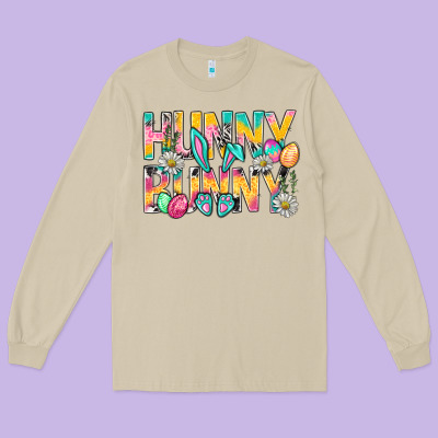 Hunny Bunny Easter Long Sleeve Tee Designed By Bundleandbundleshop