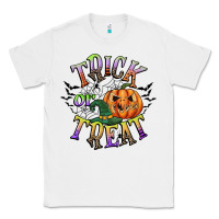 White trick or treat Classic Tee - CowGirlArtShop