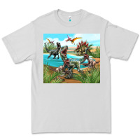 Dove Grey dinosaurs Premium Tee - TumblerDesignByShophia