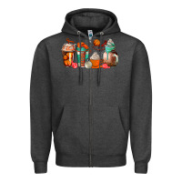 Charcoal Heather basketball coffee cups Zipper Hoodie - AdoDesignShop