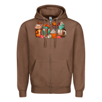Chestnut basketball coffee cups Zipper Hoodie - AdoDesignShop