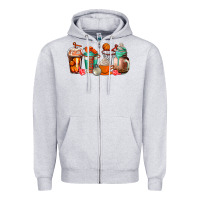 Basketball Coffee Cups Zipper Hoodie | Teevron