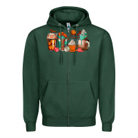 Sports Green basketball coffee cups Zipper Hoodie - AdoDesignShop