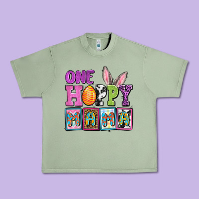 Easter Day One Hoppy Mama Urban Heavy Tee Designed By Oliviacreatesart