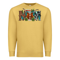 Antique Gold longhorn mom Premium Sweatshirt - AdoDesignShop