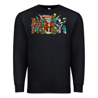 Black longhorn mom Premium Sweatshirt - AdoDesignShop