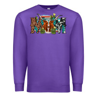 Purple longhorn mom Premium Sweatshirt - AdoDesignShop
