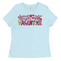 Baby Blue Little miss Valentine Ladies Tee - HowdyJamesFarm