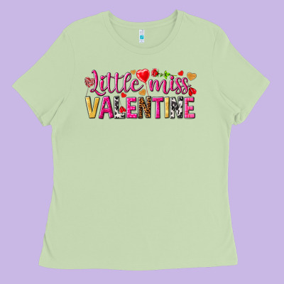 Little Miss Valentine Ladies Tee Designed By Howdyjamesfarm