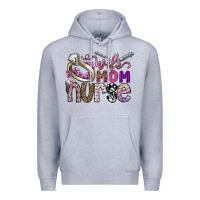 Heather Grey wife mom nurse Premium Hoodie - SublimationCraftShop