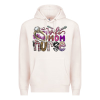 Pale Pink wife mom nurse Premium Hoodie - SublimationCraftShop