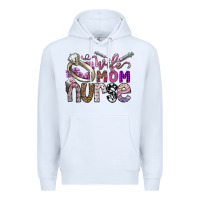 White wife mom nurse Premium Hoodie - SublimationCraftShop