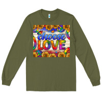 Army Green Western Choose Love Tumbler Long Sleeve Tee - BundleAndBundleShop