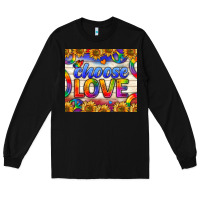 Black Western Choose Love Tumbler Long Sleeve Tee - BundleAndBundleShop