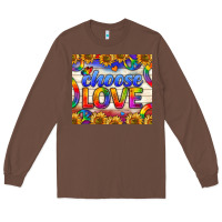 Chestnut Western Choose Love Tumbler Long Sleeve Tee - BundleAndBundleShop