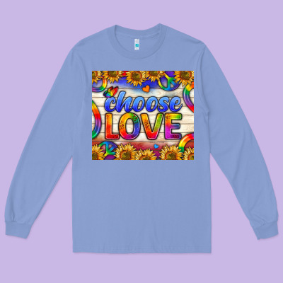 Western Choose Love Tumbler Long Sleeve Tee Designed By Bundleandbundleshop