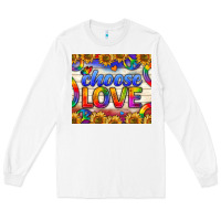 White Western Choose Love Tumbler Long Sleeve Tee - BundleAndBundleShop