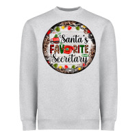 Christmas Santas Favorite Secretary    Light Heavyweight Sweatshirt | Teevron