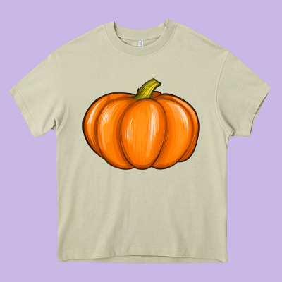 Pumpkin Heavy Core Tee Designed By Texasbilliewilder
