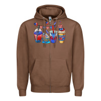 Chestnut 4th of july coffee cups Zipper Hoodie - AdoDesignShop