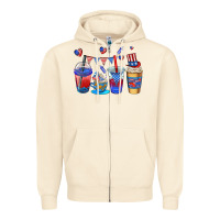 Sandshell 4th of july coffee cups Zipper Hoodie - AdoDesignShop