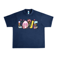 Navy Easter Day Love Easter Urban Heavy Tee - OliviaCreatesArt