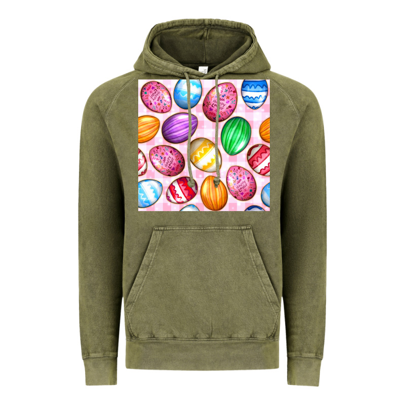 Easter Eggs Seamless Pattern Vintage Hoodie by BundleAndBundleShop | Teevron