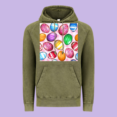 Easter Eggs Seamless Pattern Vintage Hoodie Designed By Bundleandbundleshop