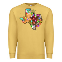 Antique Gold christmas texas map Premium Sweatshirt - AdoDesignShop