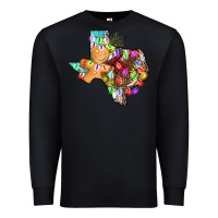 Black christmas texas map Premium Sweatshirt - AdoDesignShop