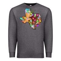 Charcoal Heather christmas texas map Premium Sweatshirt - AdoDesignShop
