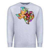 Heather Grey christmas texas map Premium Sweatshirt - AdoDesignShop
