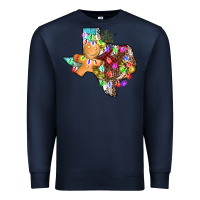 Navy christmas texas map Premium Sweatshirt - AdoDesignShop