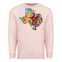 Pale Pink christmas texas map Premium Sweatshirt - AdoDesignShop