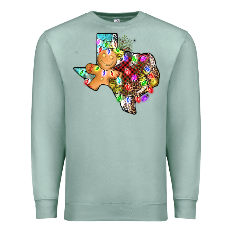 Christmas Texas Map Premium Sweatshirt by AdoDesignShop | Teevron