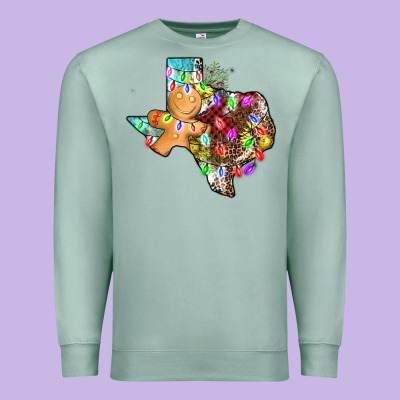 Christmas Texas Map Premium Sweatshirt Designed By Adodesignshop