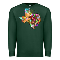 Sports Green christmas texas map Premium Sweatshirt - AdoDesignShop