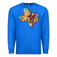 True Royal christmas texas map Premium Sweatshirt - AdoDesignShop