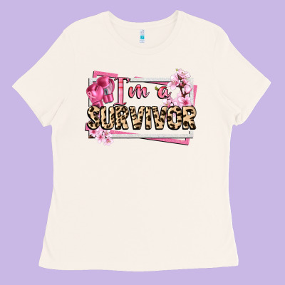 Im A Survivor Cancer Awareness Ladies Tee Designed By Cowgirlartshop
