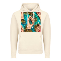 Vintage Artic nail art with leopard and turquoise  gemstone seamless pattern bbs Vintage Hoodie - BundleAndBundleShop