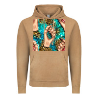 Vintage Camel nail art with leopard and turquoise  gemstone seamless pattern bbs Vintage Hoodie - BundleAndBundleShop