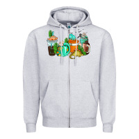 Heather Grey dinosaur coffee cups Zipper Hoodie - AdoDesignShop