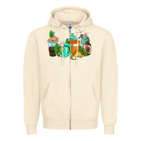 Sandshell dinosaur coffee cups Zipper Hoodie - AdoDesignShop