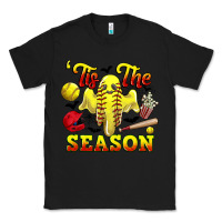 Black tis the season softball halloween Classic Tee - CowGirlArtShop
