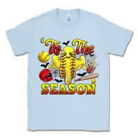 Dusty Blue tis the season softball halloween Classic Tee - CowGirlArtShop