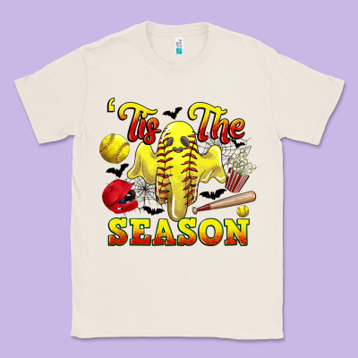 Tis The Season Softball Halloween Classic Tee Designed By Cowgirlartshop