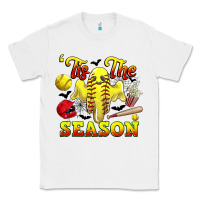 White tis the season softball halloween Classic Tee - CowGirlArtShop