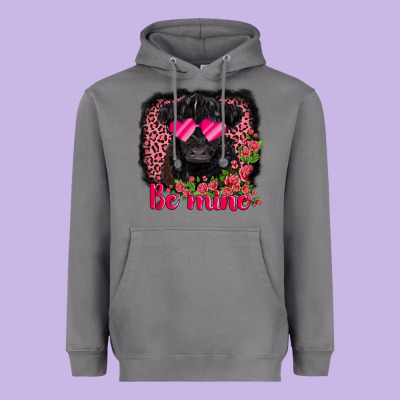 Be Mine Belted Galloway Heavyweight Hoodie Designed By Adodesignshop